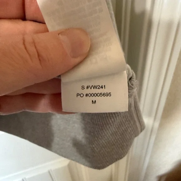 Vuori Recycled Polyester Elastane Heather Gray Raglan Crewneck Sweatshirt Medium - Picture 5 of 8